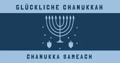 Segnungen von Chanukka blue modern-simple