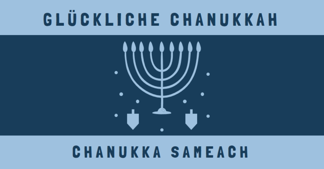 Segnungen von Chanukka blue modern-simple