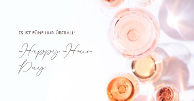 Fünf Uhr Happy Hour white modern-simple