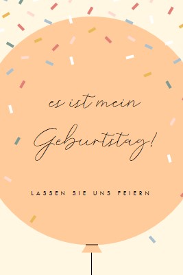 Lassen Sie uns meinen Geburtstag feiern yellow whimsical-line