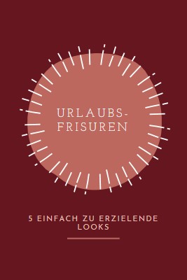 Urlaubs-Frisuren red organic-simple