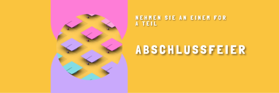 Nehmen Sie an der Abschlussfeier teil yellow whimsical-color-block