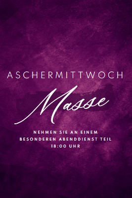 Aschermittwochsmesse purple modern-simple