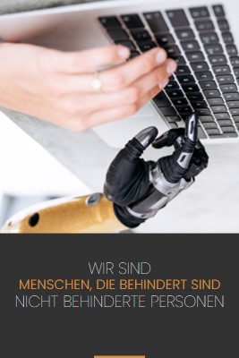 Bewusstsein für Menschen mit Behinderungen gray modern-simple