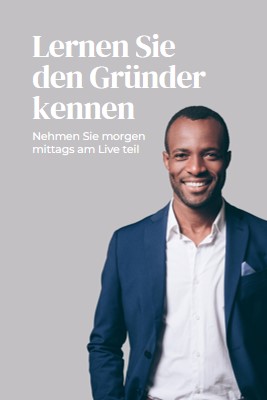 Lernen Sie den Gründer kennen gray modern-simple