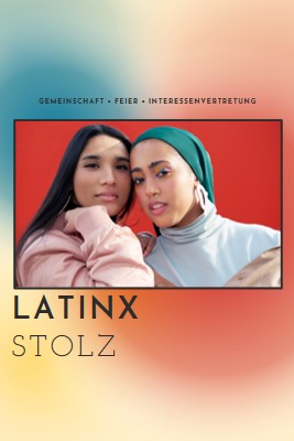 Feiern der Latinx-Community red modern-bold