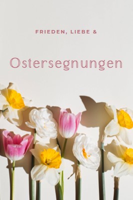 Ostern Frieden und Liebe gray modern-simple