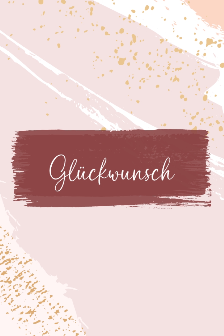 Einfache Glückwünsche pink organic-simple