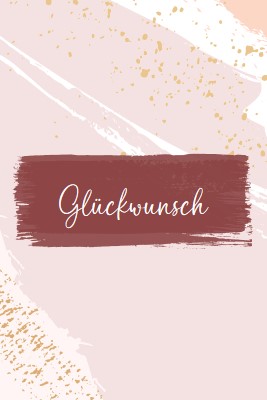 Einfache Glückwünsche pink organic-simple