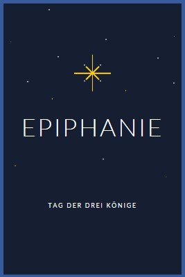 Epiphanie beobachten blue modern-simple