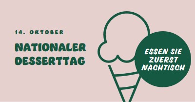 Nationaler Desserttag pink vintage-retro