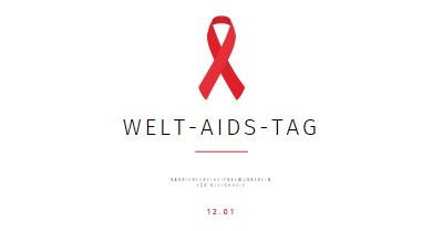 Sensibilisierung für AIDS white modern-simple