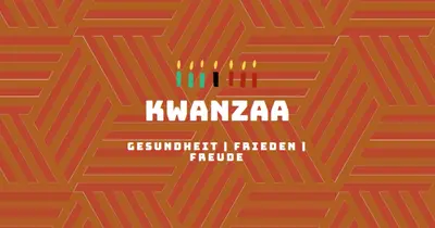 Ein Wunsch dieses Kwanzaa orange modern-geometric-&-linear