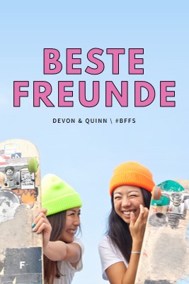 Für immer Freunde blue modern-bold