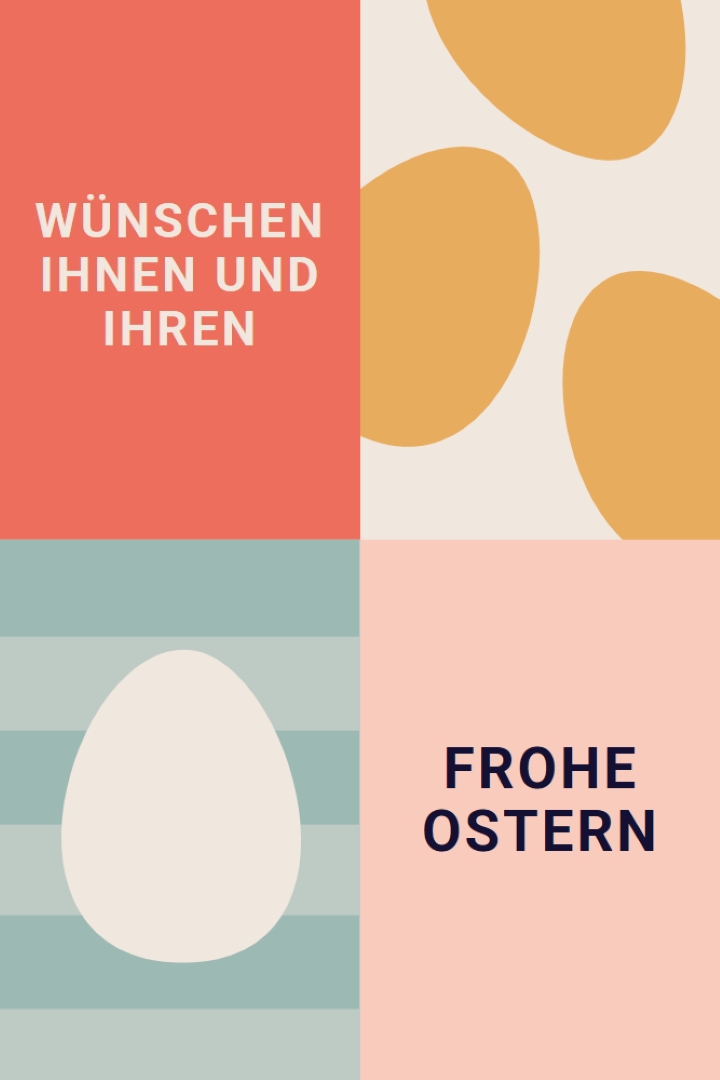 Frohes Ostern für Sie und Ihre orange modern-color-block