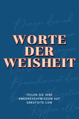 Wort zum Weisen blue modern-simple