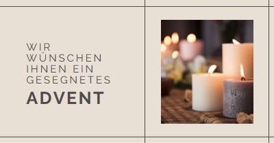 Einen gesegneten Advent wünschen brown modern-geometric-&-linear