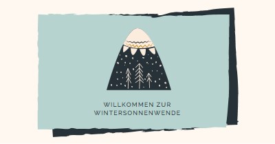 Willkommen bei der Wintersonnenwende blue whimsical-color-block