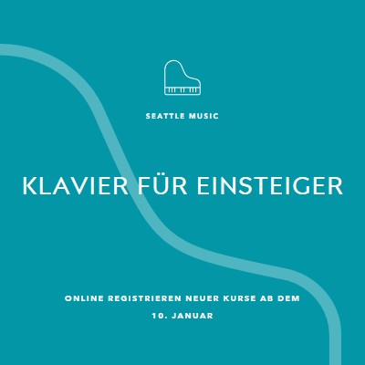 Klavierkurse blue modern-simple