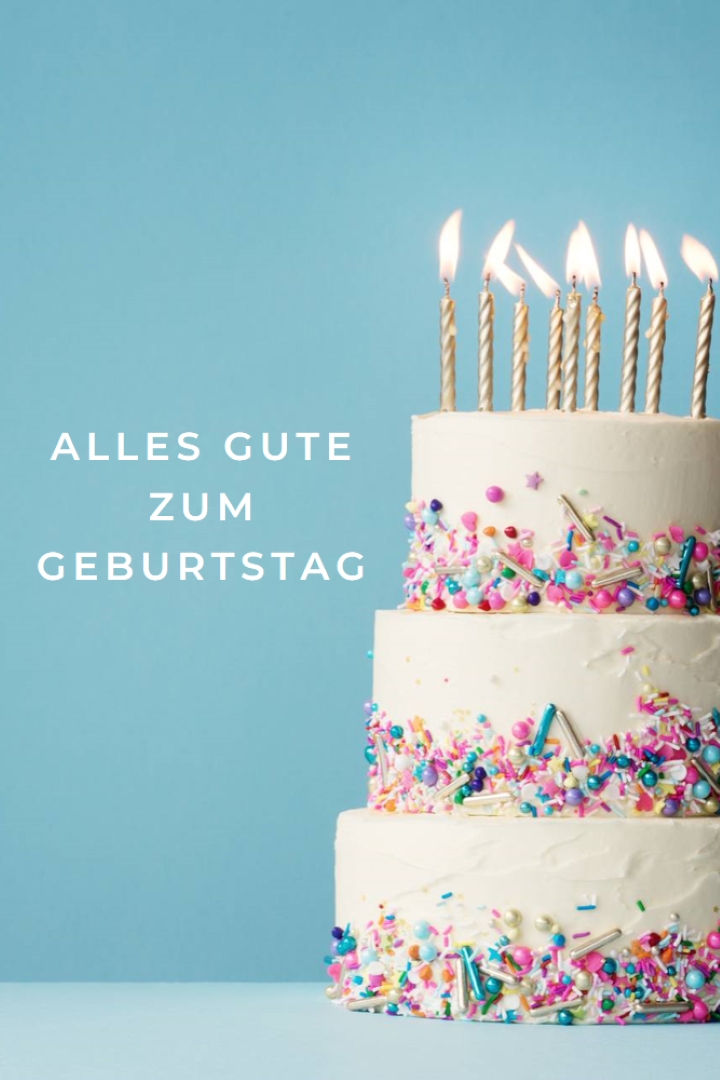 Geburtstagskuchen blue modern-simple