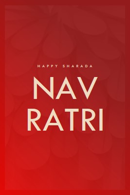 Happy Sharada Navaratri red modern-simple