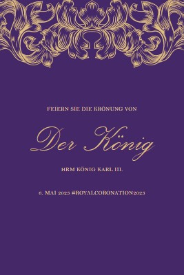 Eine Krönung, die für einen König geeignet ist purple modern-simple