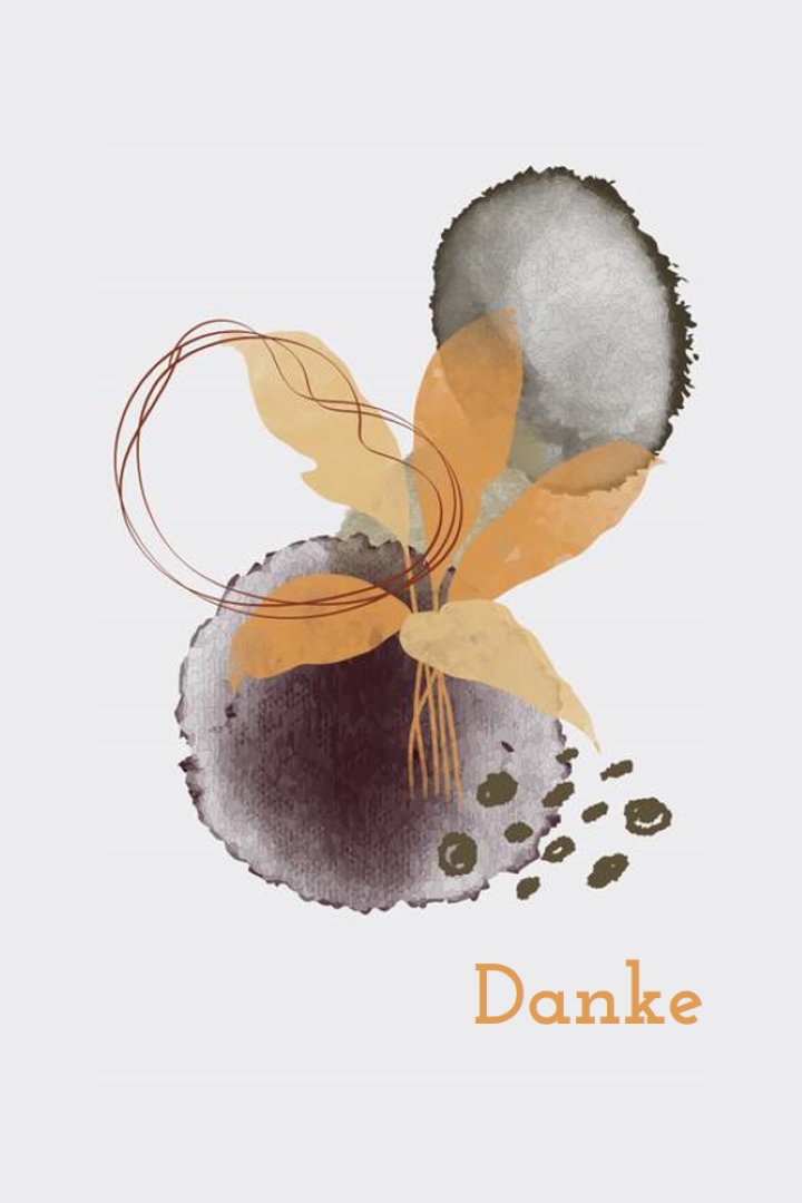Mit Dankbarkeit gray organic-simple