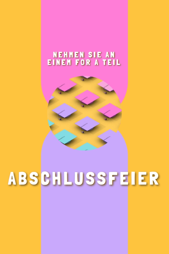 Nehmen Sie an der Abschlussfeier teil yellow whimsical-color-block
