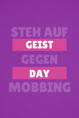 Aufstehen gegen Mobbing purple modern-bold