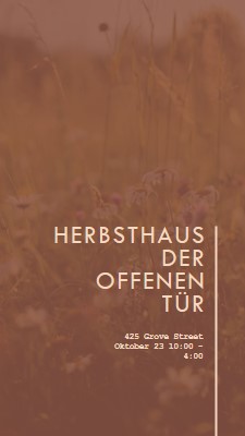 Herbsthaus der offenen Tür brown modern-simple