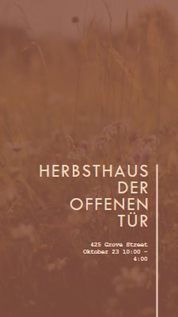 Herbsthaus der offenen Tür brown modern-simple