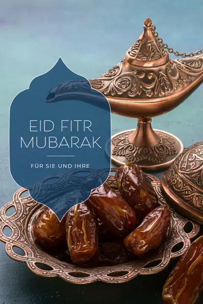 Eid al-Fitr Mubarak für Sie und Ihre blue organic-boho