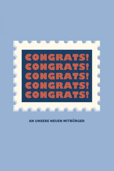 Herzlichen Glückwunsch an unsere neuen Mitbürger blue modern-simple