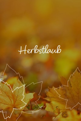 Herbstlaub orange organic-simple