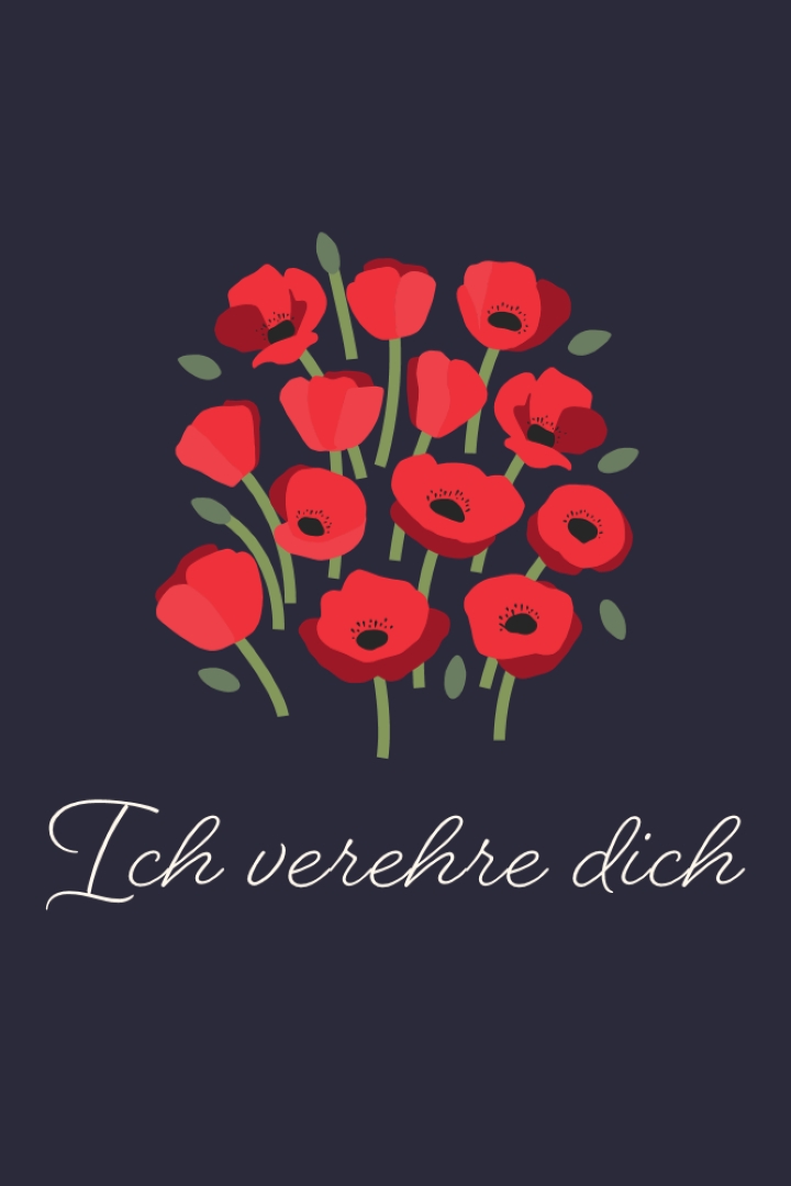 Ich verehre dich black whimsical-line