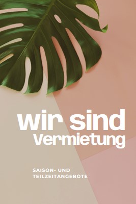 Wir stellen Saisonarbeiter ein pink modern-simple