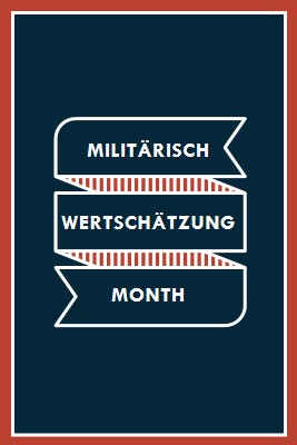 Den Monat der militärischen Anerkennung feiern blue modern-simple