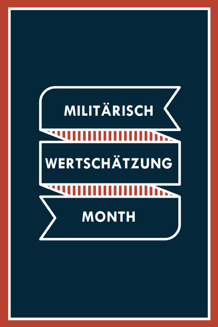 Den Monat der militärischen Anerkennung feiern blue modern-simple