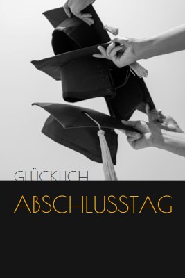 Glücklicher Abschlusstag black modern-simple