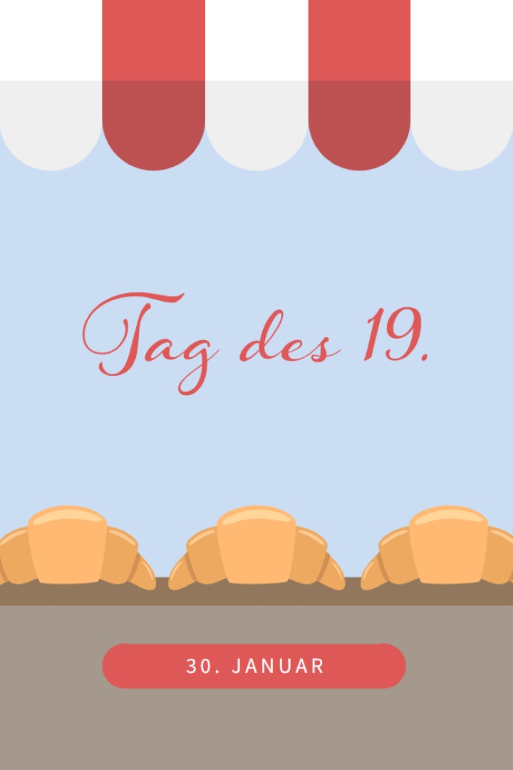 Tag des 19. blue whimsical-color-block