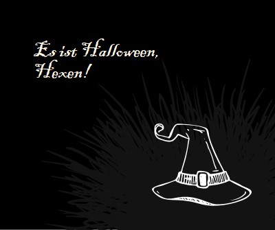 Es ist Halloween black whimsical-line