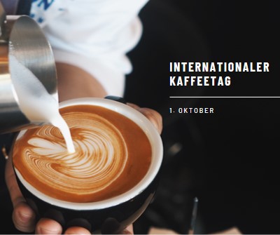 Internationaler Kaffeetag brown modern-simple