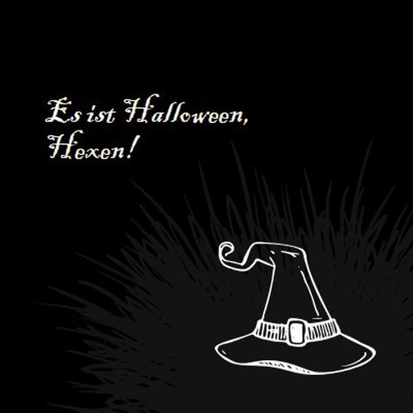 Es ist Halloween black whimsical-line