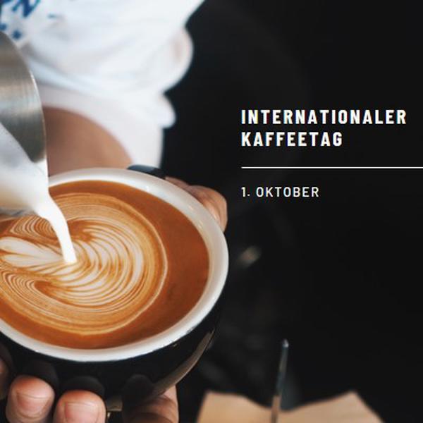 Internationaler Kaffeetag brown modern-simple