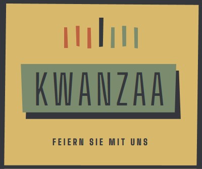 Kwanzaa gemeinsam feiern yellow modern-bold