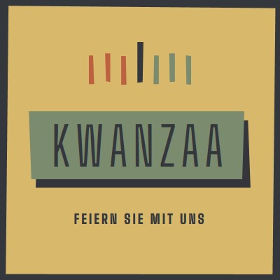 Kwanzaa gemeinsam feiern yellow modern-bold