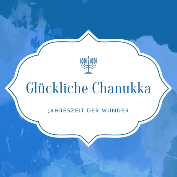 Menorah Wunder blue modern-simple