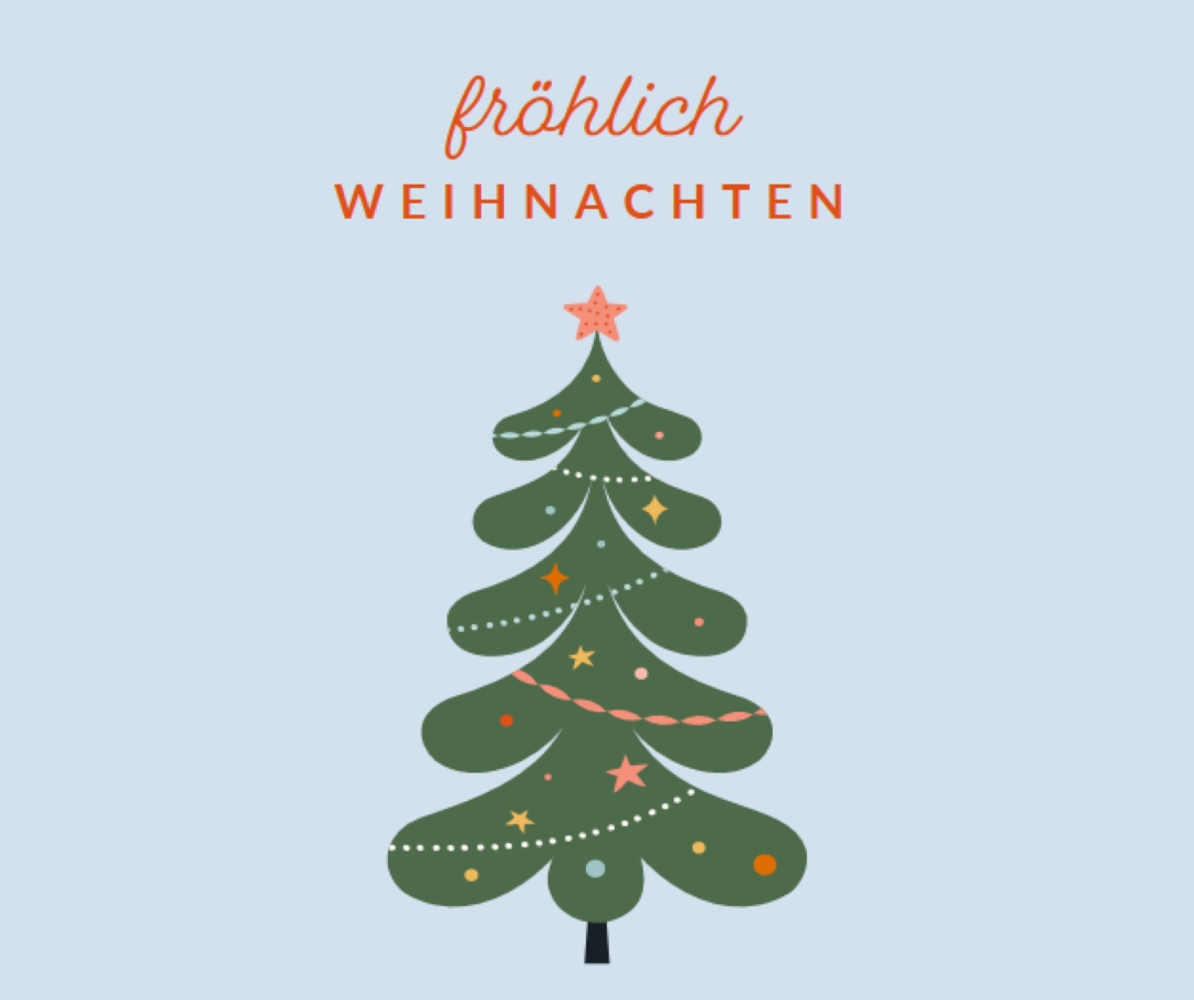 O Weihnachtsbaum green whimsical-color-block