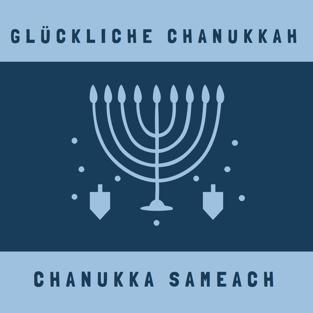 Segnungen von Chanukka blue modern-simple