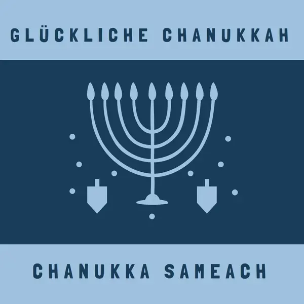 Segnungen von Chanukka blue modern-simple